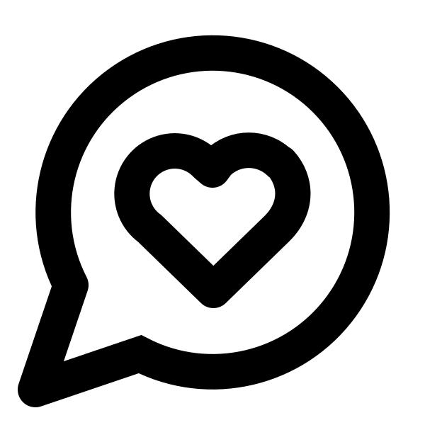 Message Circle Heart