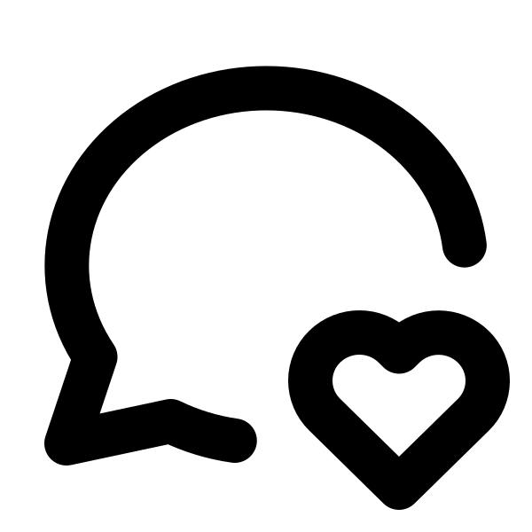 Message Circle Heart