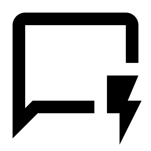 Message Flash Outline