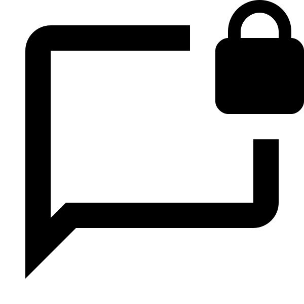 Message Lock Outline