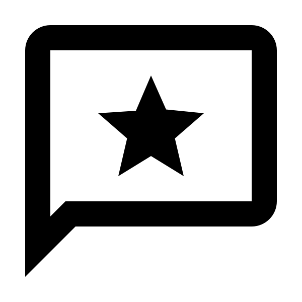 Message Star Outline