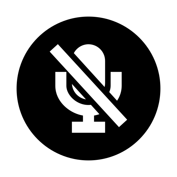 Mic Off Circle Sharp