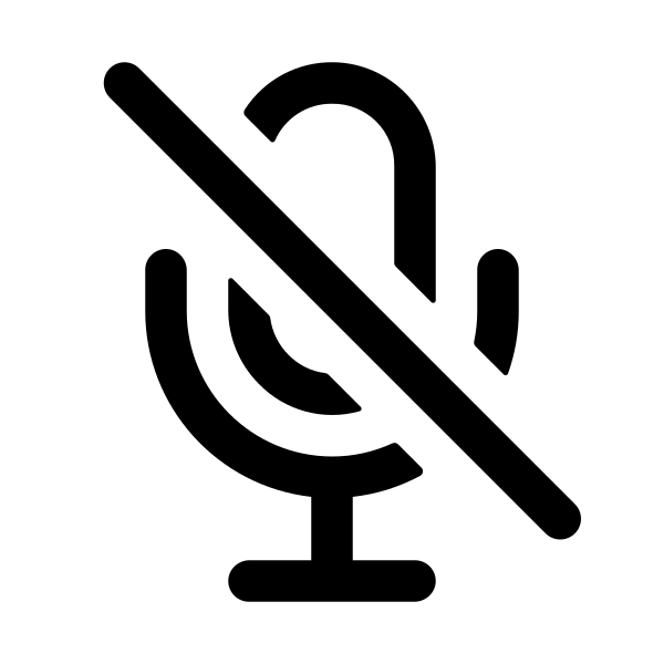 Mic Off Outline
