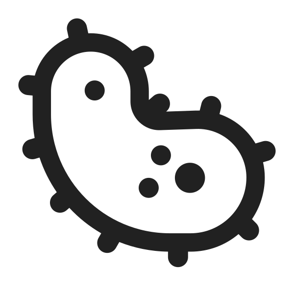 Microbe High Contrast Vector