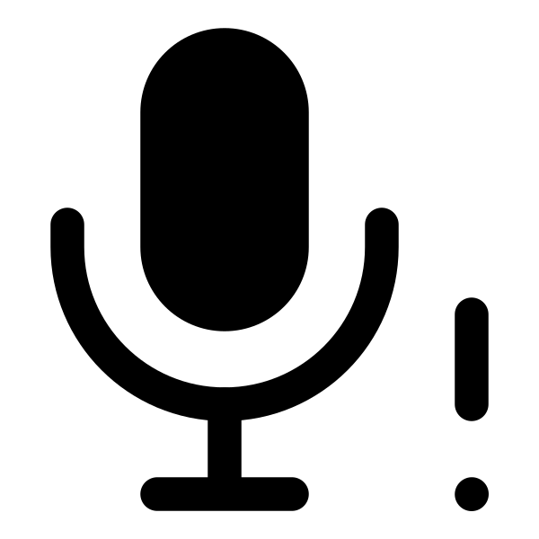 Microphone Warning Vector