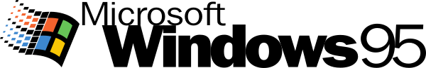 Microsoft Windows 95 Logo With Wordmark