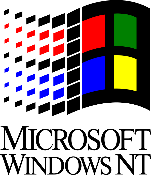 Microsoft Windows NT 3.1 Logo With Wordmark