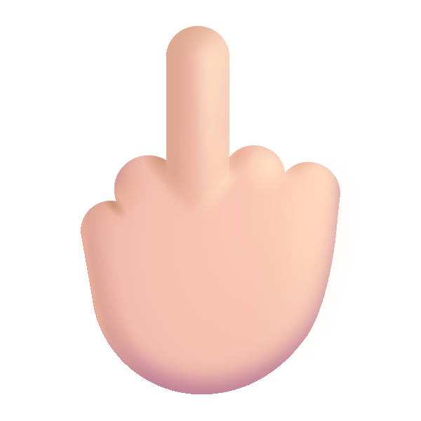 Middle Finger Color Light Vector