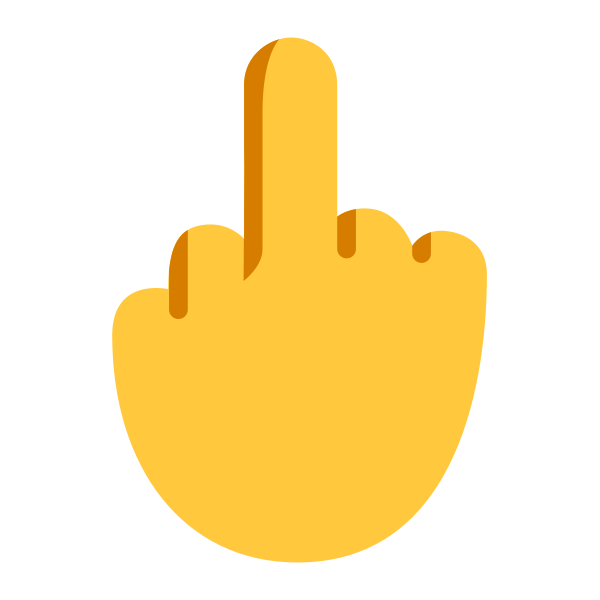 Middle Finger Flat Default Vector