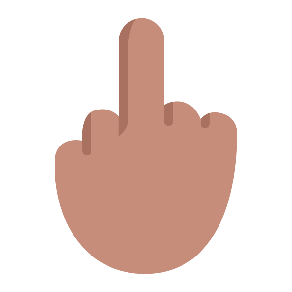 Middle Finger Flat Medium Vector