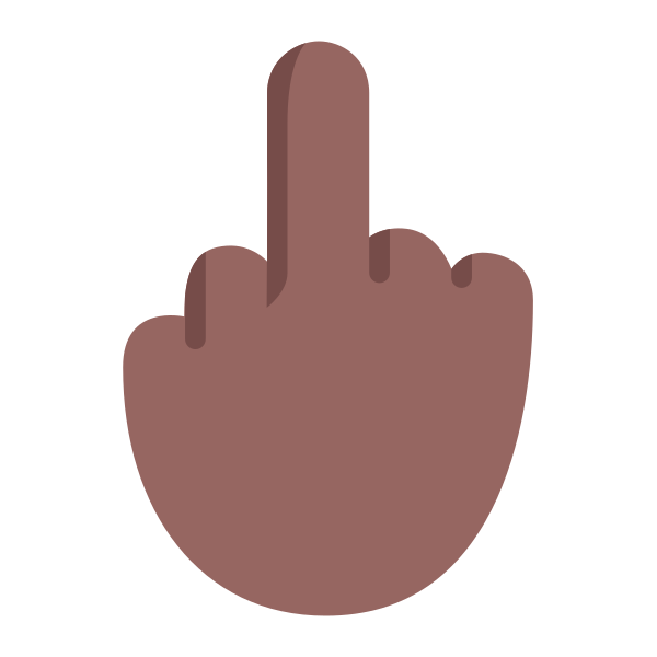 Middle Finger Flat Medium Dark Vector