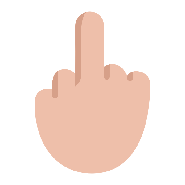 Middle Finger Flat Medium Light