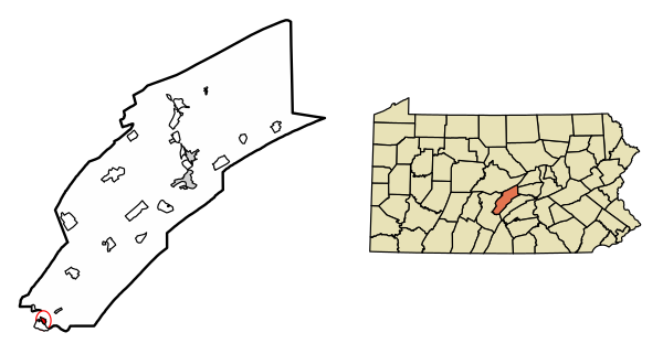 Mifflin County Pennsylvania Incorporated And Unincorporated Areas Kistler Highlighted