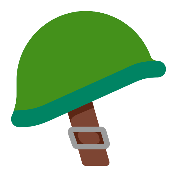 Military Helmet Flat