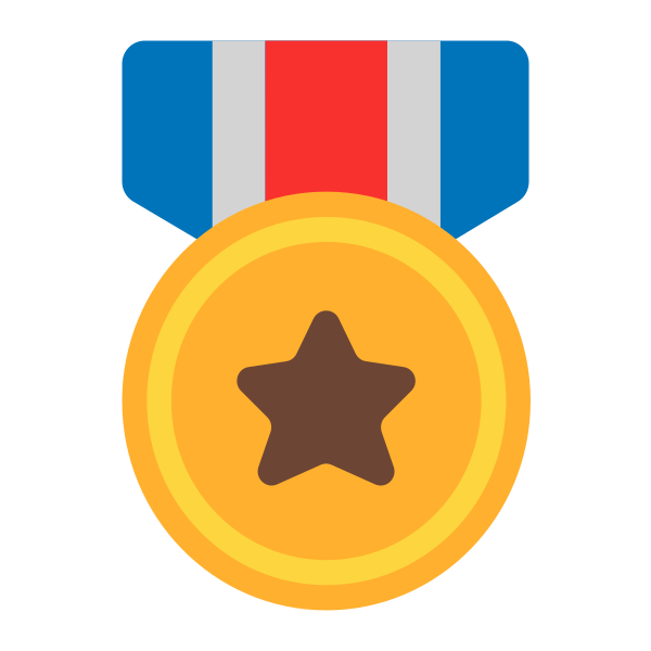 Military Medal Flat Vector
