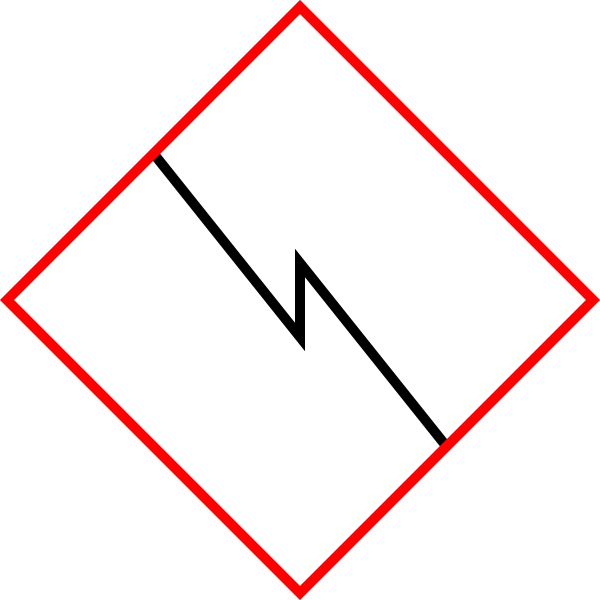 Military Symbol   Hostile Unit (Bichrome Diamond Frame)  Signals Or Communication (NATO APP 6)