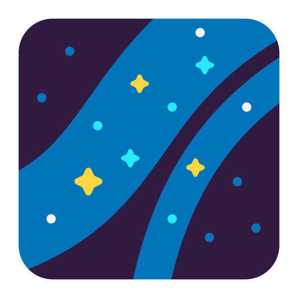 Milky Way Flat Vector
