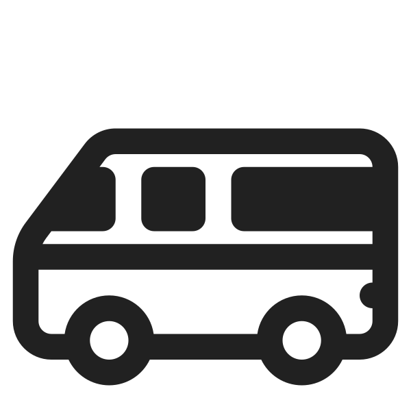 Minibus High Contrast Vector