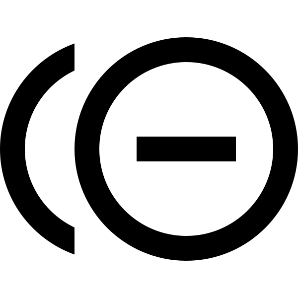 Minus Circle Multiple Outline