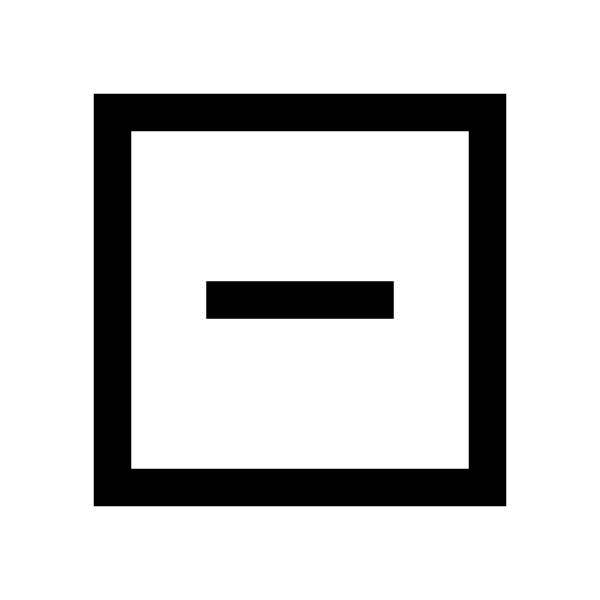 Minus Square Solid Vector