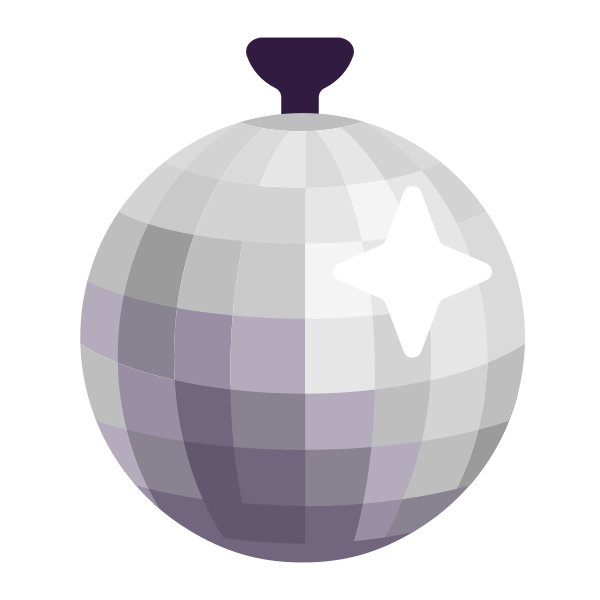 Mirror Ball Flat Vector