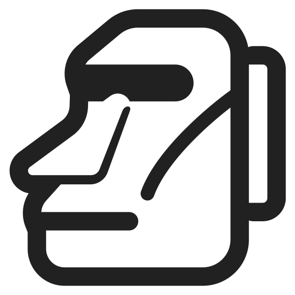 Moai High Contrast Vector