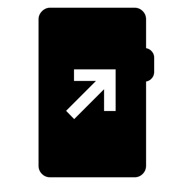 Mobile Arrow Up Right Fill