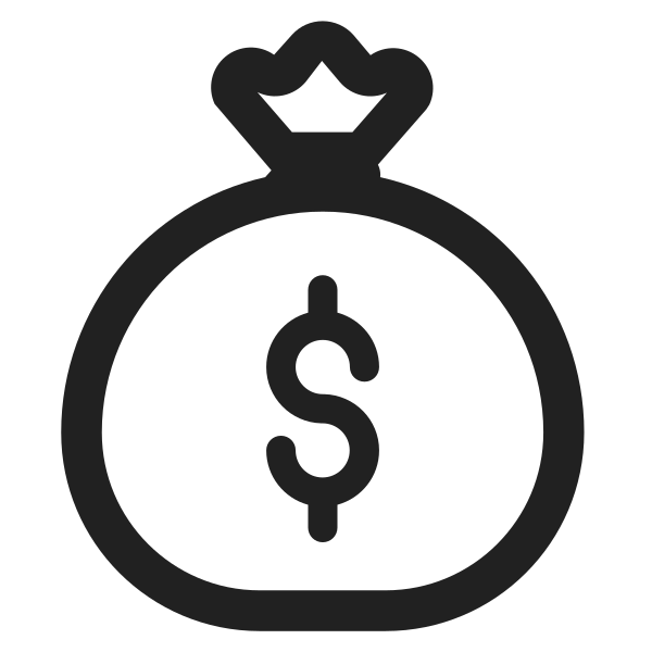Money Bag High Contrast Vector