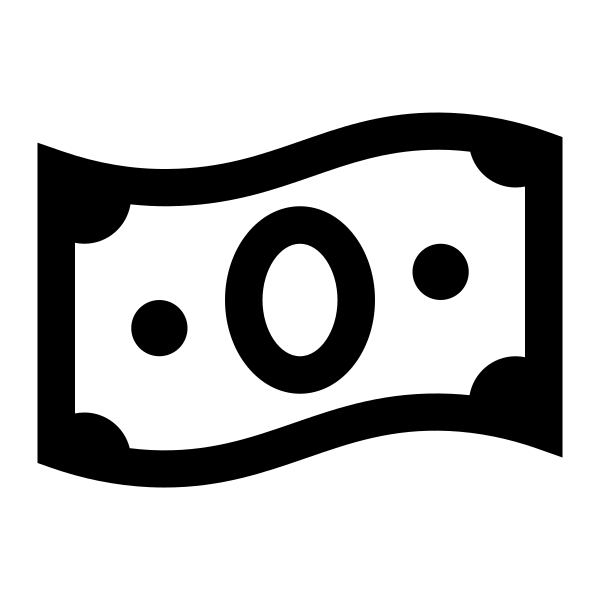 Money Bill Wave Solid Vector