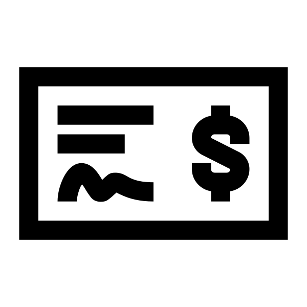Money Check Alt Solid Vector