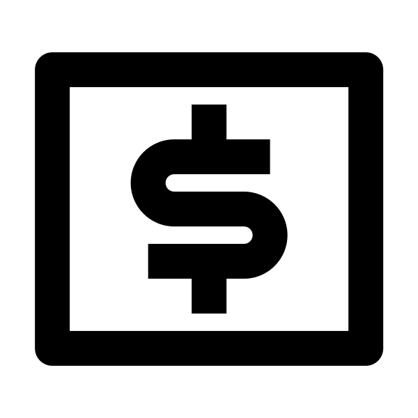 Money Dollar Box Line