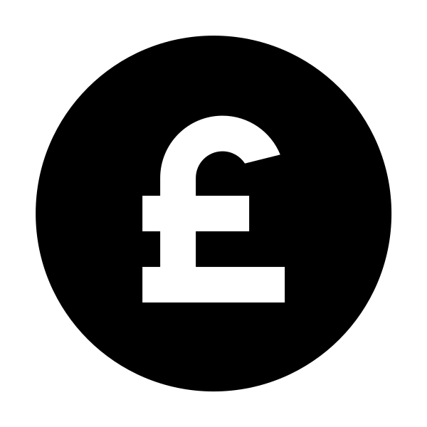 Money Pound Circle Fill