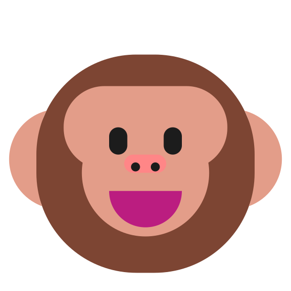 Monkey Face Flat Vector