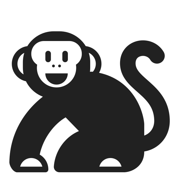 Monkey High Contrast Vector