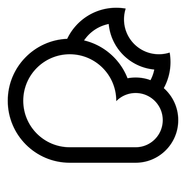 Moon Cloudy Line