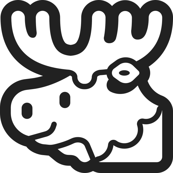 Moose High Contrast Vector