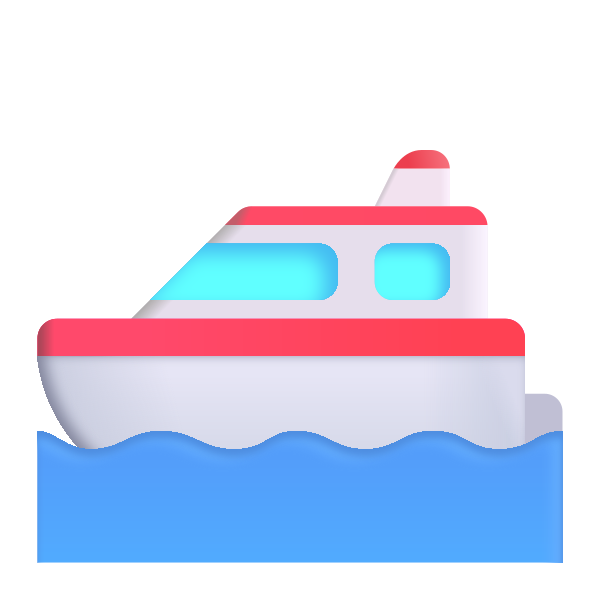 Motor Boat Color Vector
