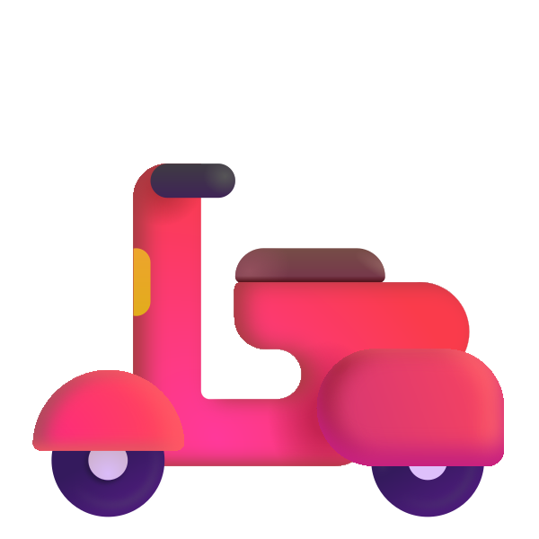 Motor Scooter Color Vector