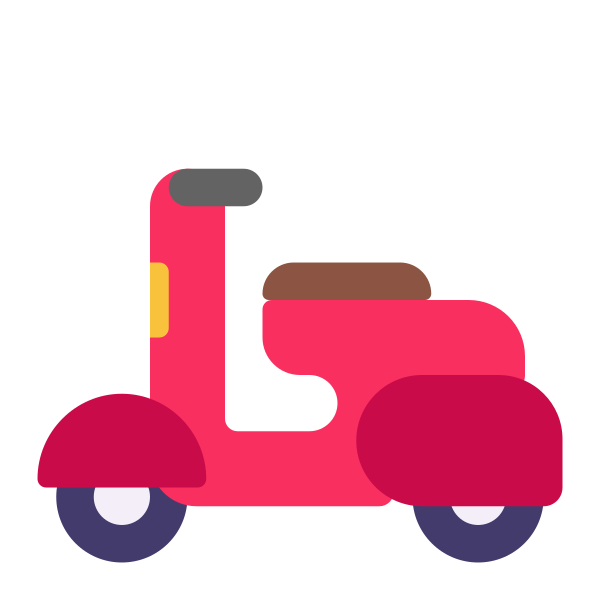 Motor Scooter Flat Vector