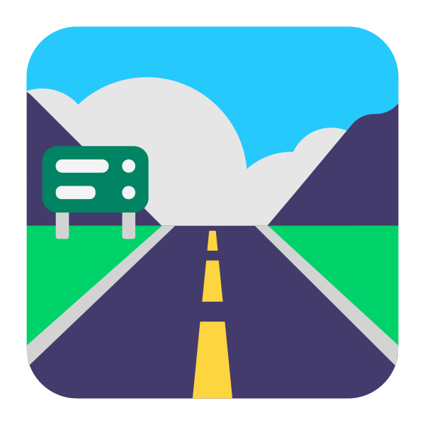 Motorway Flat Vector