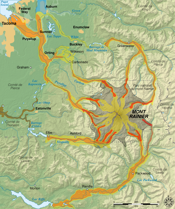 Mount Rainier Hazard Map Fr