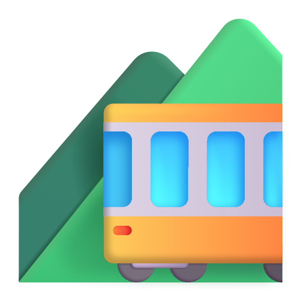 Mountain Railway Color Vector