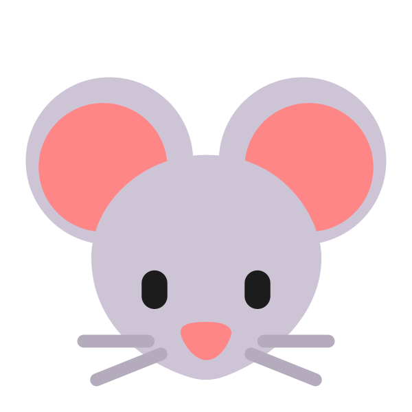 Mouse Face Flat Vector