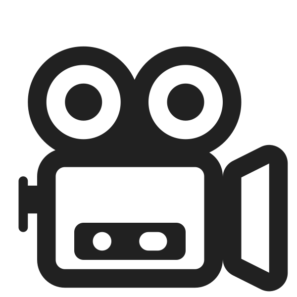 Movie Camera High Contrast Vector