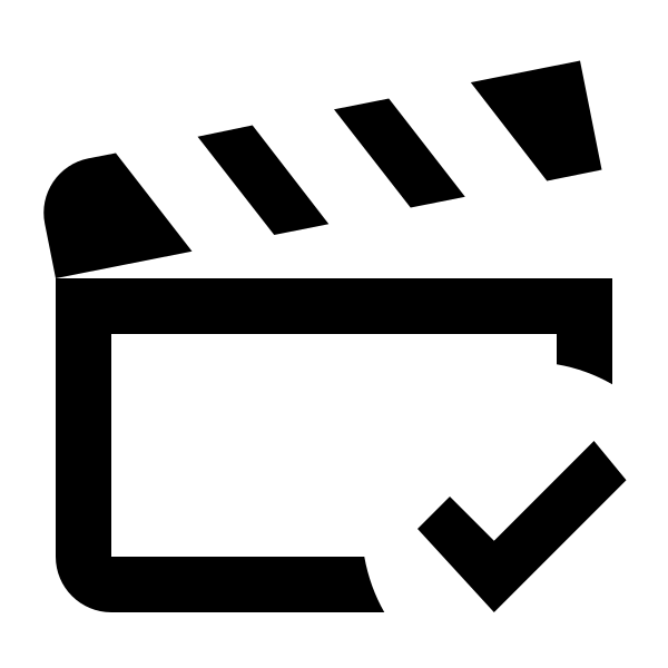 Movie Open Check Outline