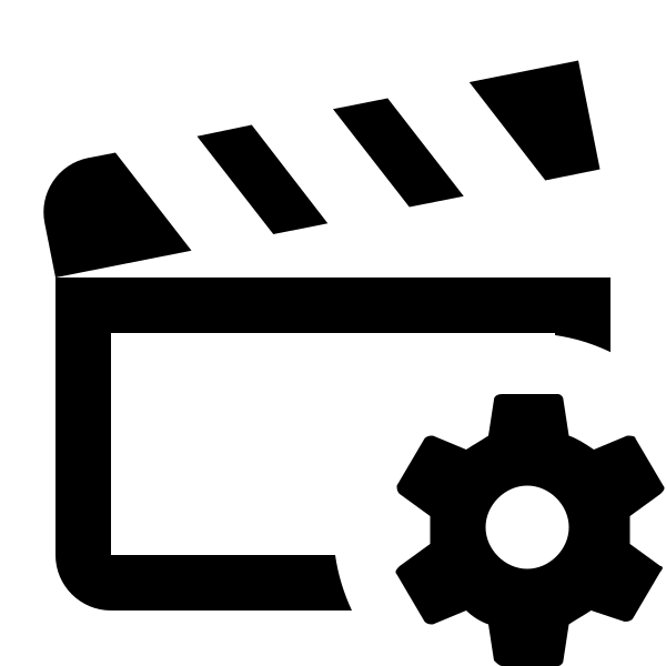 Movie Open Cog Outline