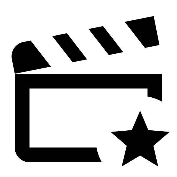 Movie Open Star Outline