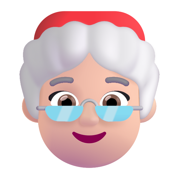 Mrs Claus Color Light Vector