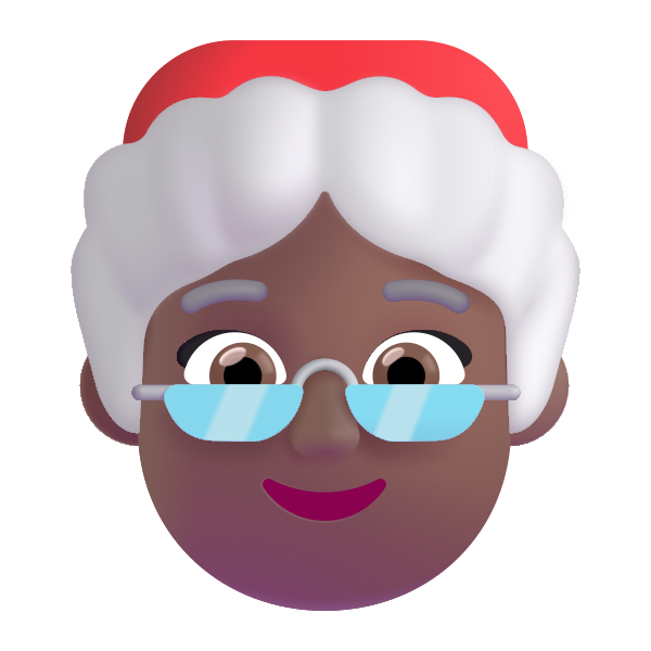 Mrs Claus Color Medium Dark Vector