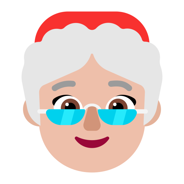 Mrs Claus Flat Medium Light Vector